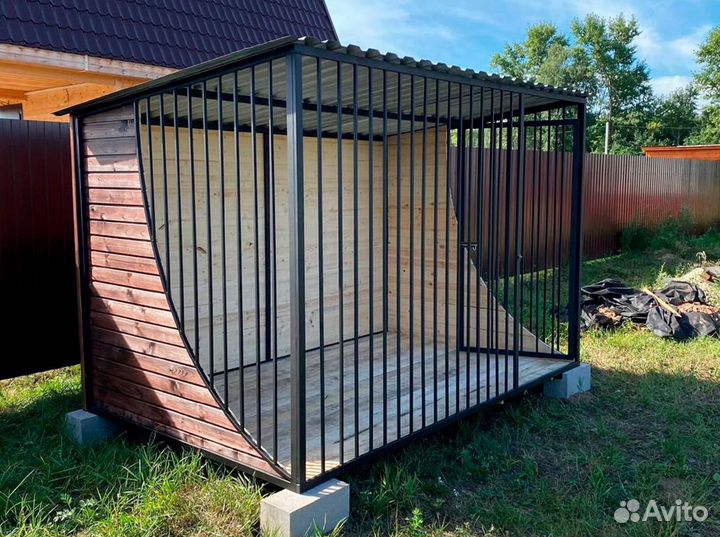 Вольер для собак с установкой