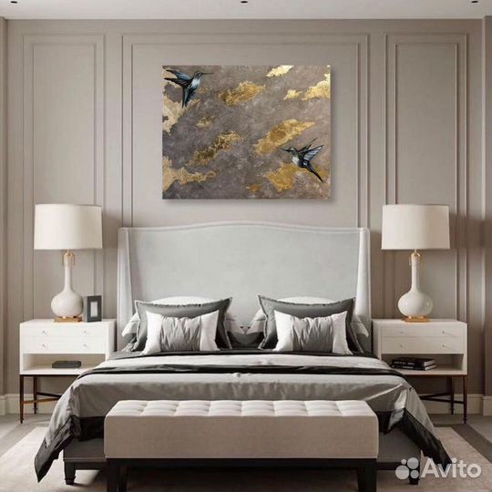 Интерьерная картина с зотой поталью