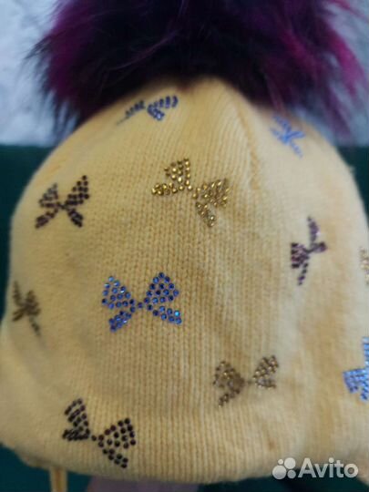 Шапка зимняя шерсть для девочки