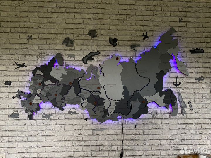 Деревянная карта России