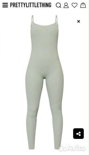 Комбинезон в рубчик для спорта йоги фитнеса 46