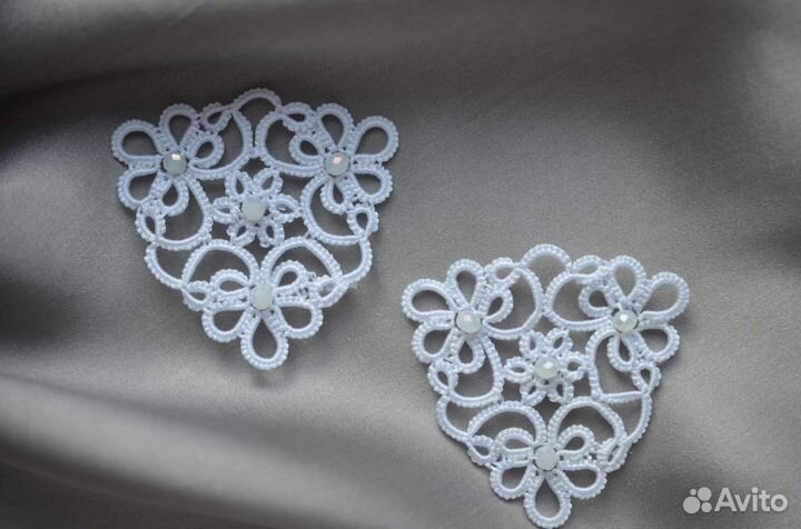 Серьги фриволите