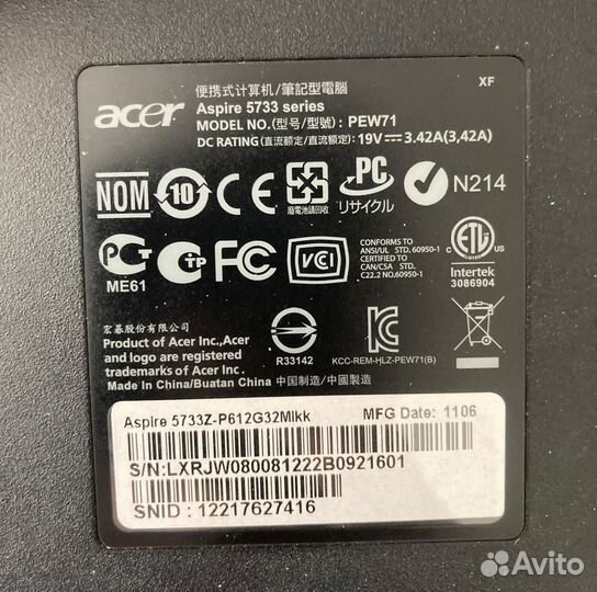 Ноутбук Аcer