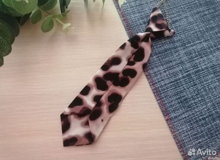 Галстук женский Леопардовый принт