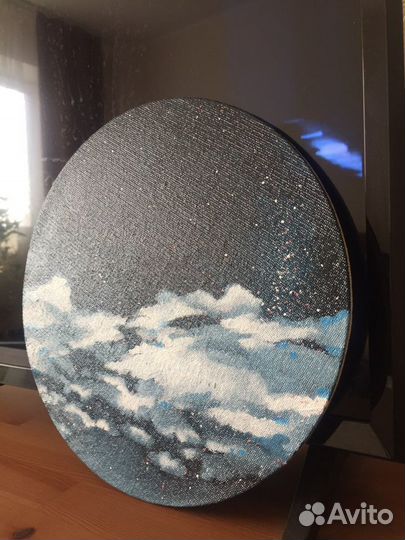 Картина маслом (круглый холст)