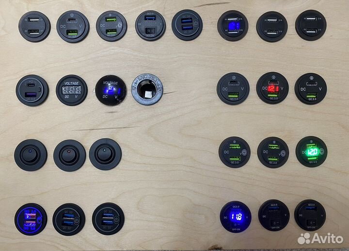 USB розетка, прикуриватель, вольтметр, 3в1