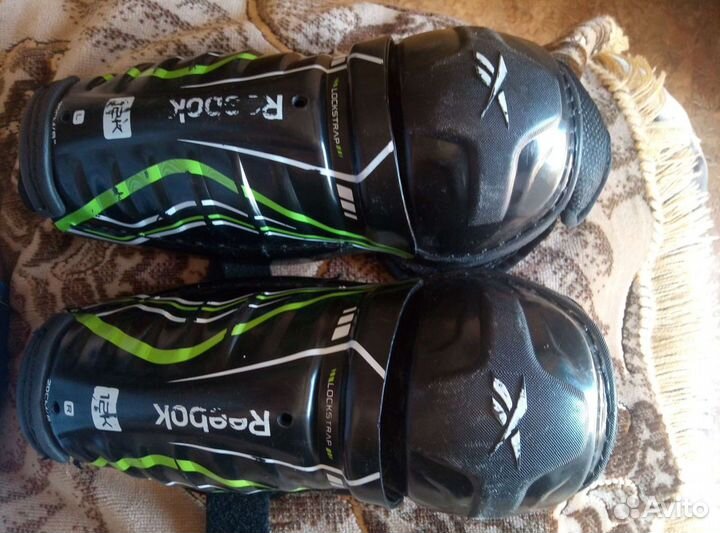 Щитки хоккейные Reebok 12k lockstrup размер 8'',20