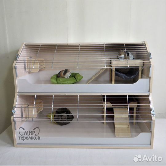 Клетка-стеллаж для морских свинок, увеличенная