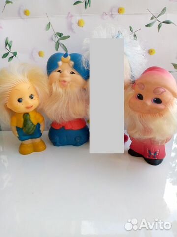 Игрушки резиновые СССР: Гном, Хоттабыч, Незнайка