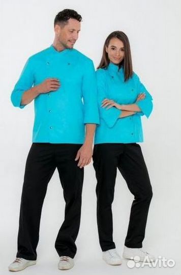 Китель поварской мужской черный оптом