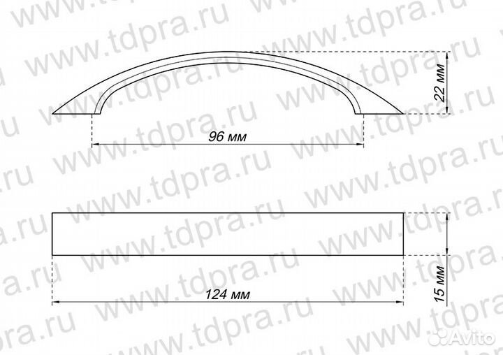Ручка-скоба, 96мм, хром, S-2240-96