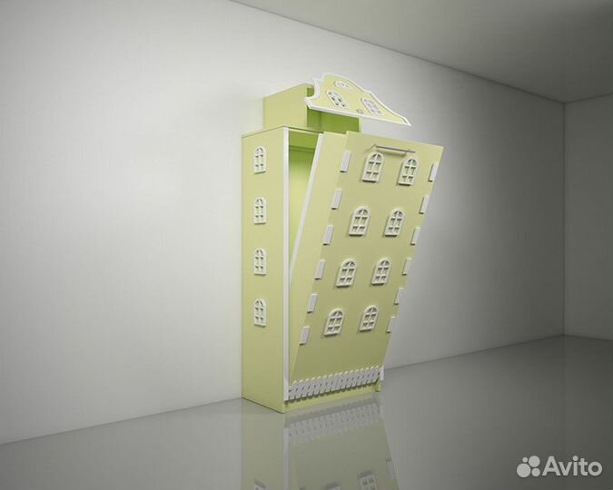 Подъемная откидная шкаф кровать домик детская Б-40