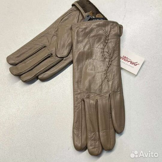 Перчатки женские кожаные новые