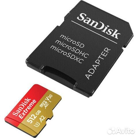 SanDisk 512GB Extreme UHS-I microsdxc + SD Adapter