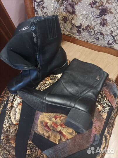 Сапоги женские натуральная кожа 39 40 размер