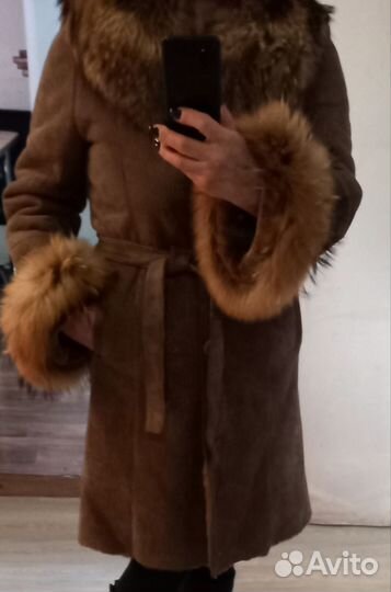 Дубленка натуральная женская 48 50 бу