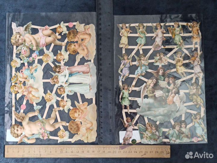 Дрезденский картонаж принты Ангелы