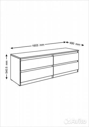 Комод IKEA 4 ящика