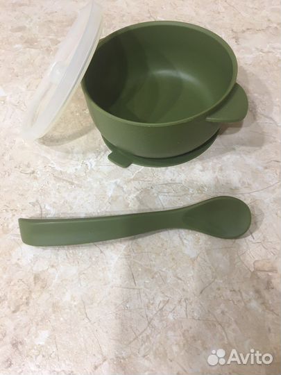 Набор силиконовой посуды, тарелка ezpz