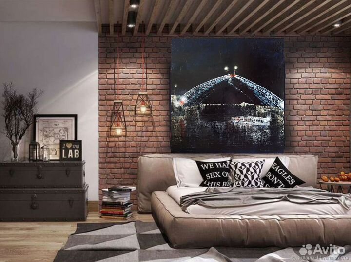 Интерьерные и стильные картины маслом на холсте