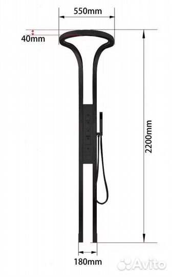 Эксклюзивная душевая система водопад 5 в 1