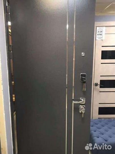 Дверь металлическая с зеркалом