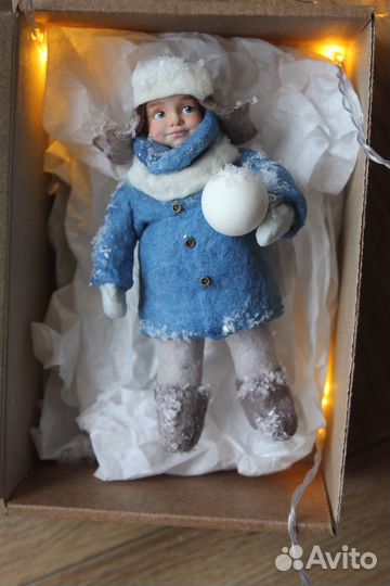 Ватная елочная игрушка Мальчик