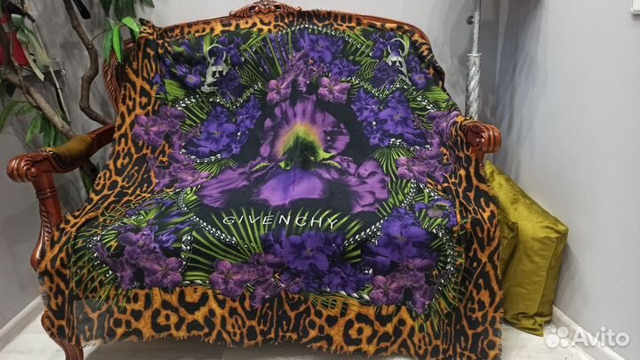 Огромная теплая шаль 150см givenchy италия лимитка