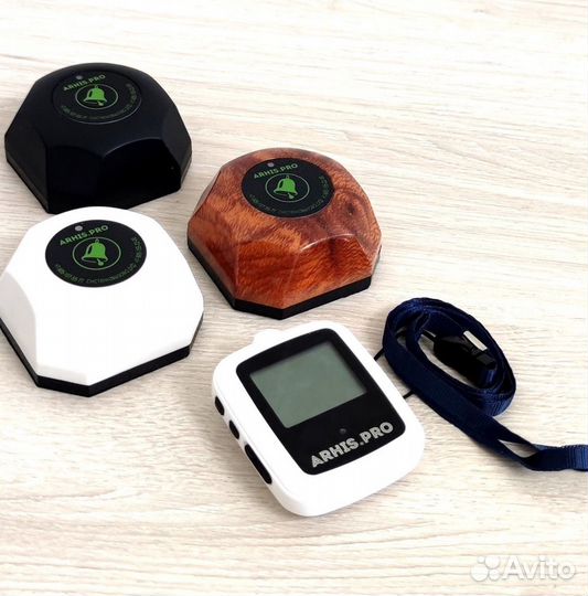 Кнопка вызова персонала и часы пейджер Поясной