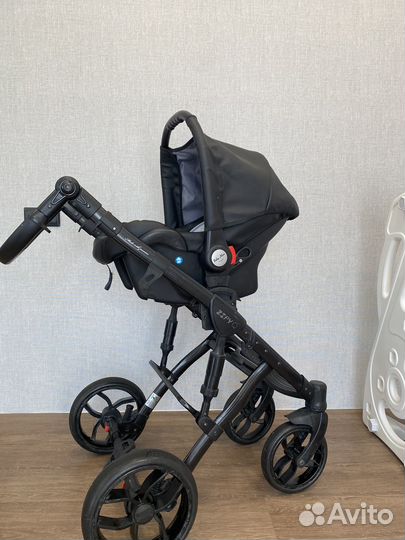 Детская коляска Baby Merc кожа 3 в 1