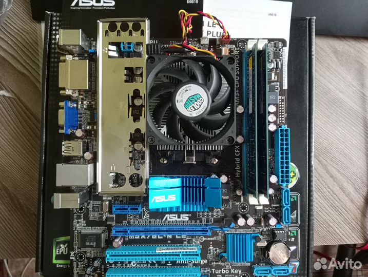 Материнская плата ам3+ с процессором FX и памятью