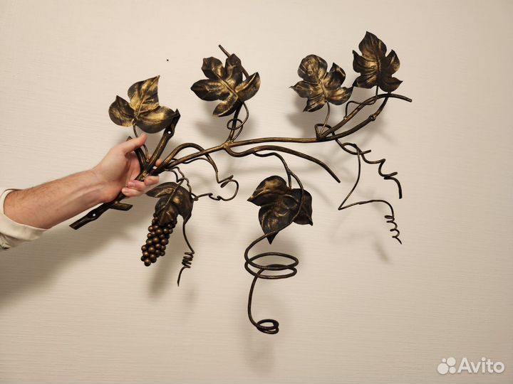 Кованный держатель для вина и бокалов