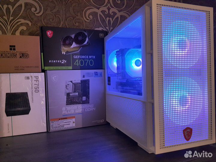 Новый 12GB RTX4070+Core i5 13400F/B760WF/32GB/1TB