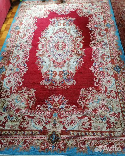 Шикарный шерстяной винтажный ковёр СССР 1980год