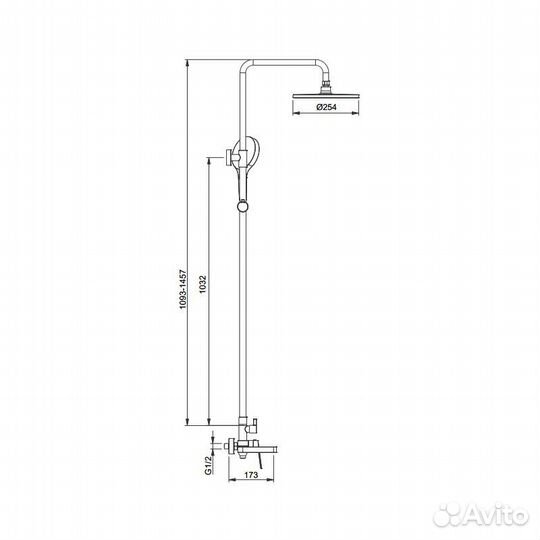 Душевая стойка со смесителем Gappo G2499-33