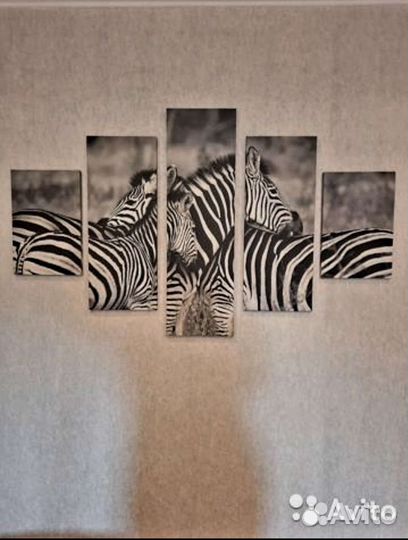 Модульная картина зебры
