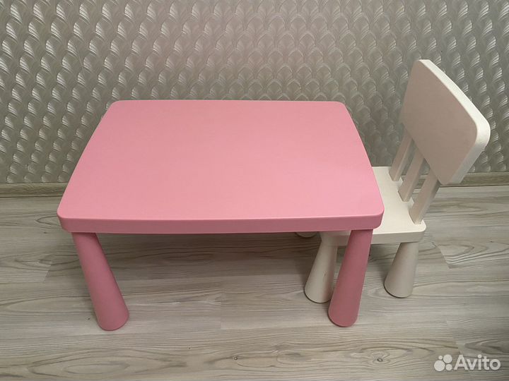 Комплект детский стол и стул IKEA маммут