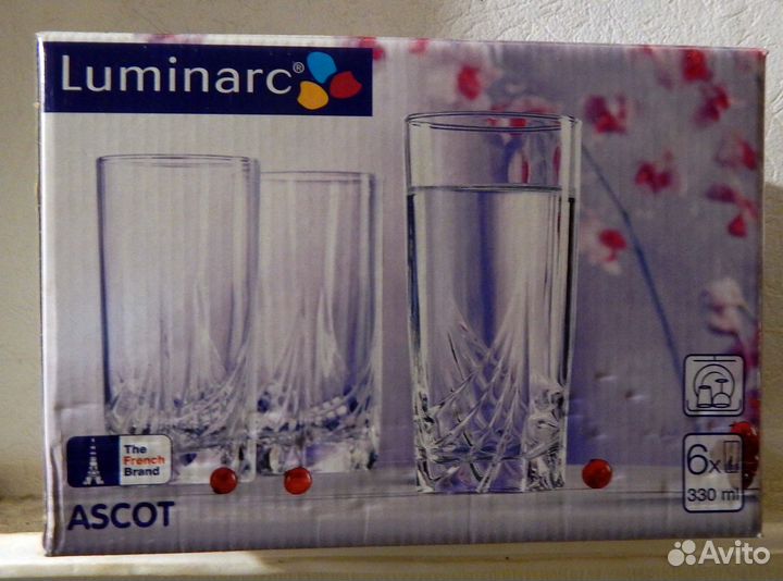 Набор 6 стаканов фирмы Luminarc (Франция)