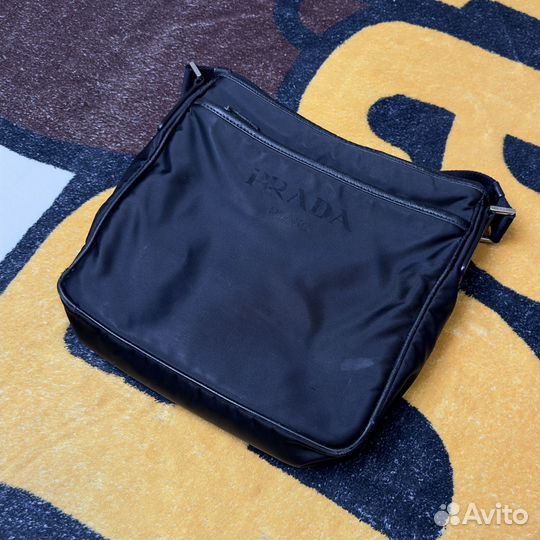 Prada nylon messenger bag прада сумка