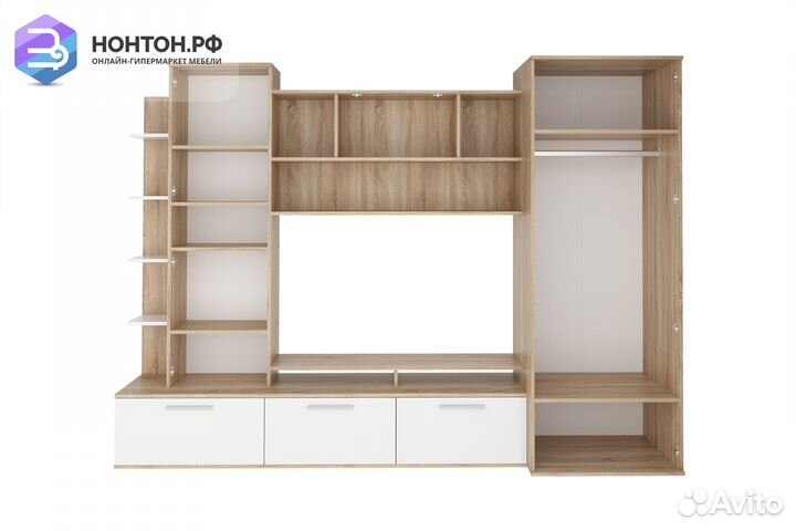 Стенка Денвер дуб сонома / белый