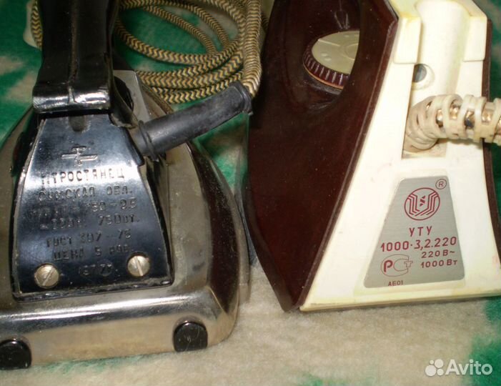 Утюги электрические старые СССР и РФ