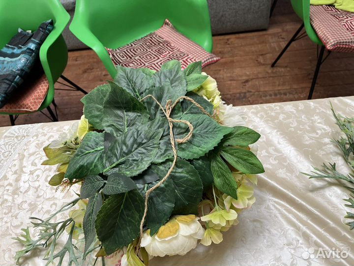 Готовые искусственные цветы композиция