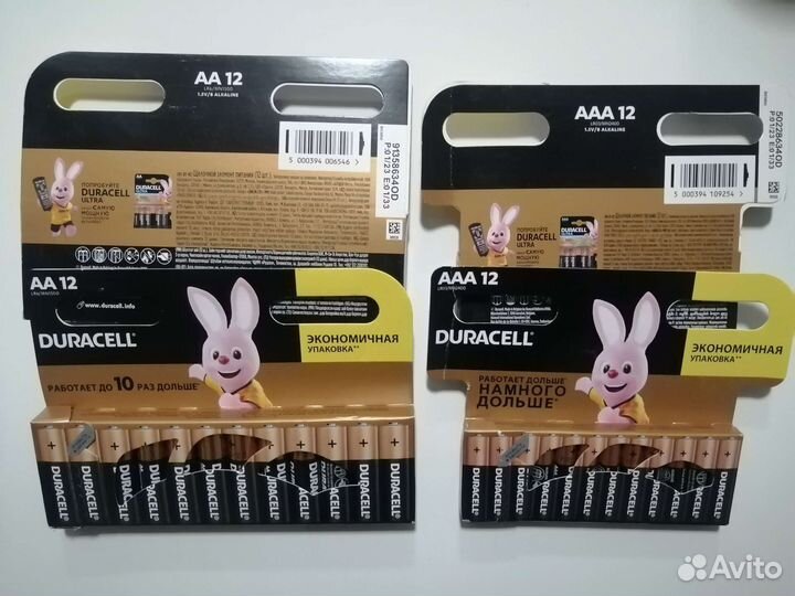 Батарейки duracell 12шт
