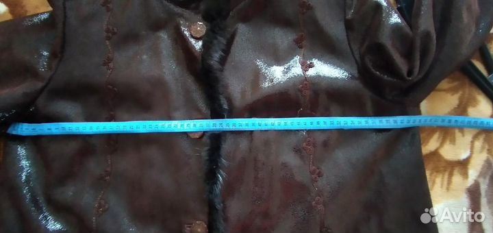 Кожаный пиджак-куртка 56-58