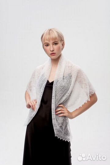 Оренбургский пуховый платок паутинка арт. 100-01