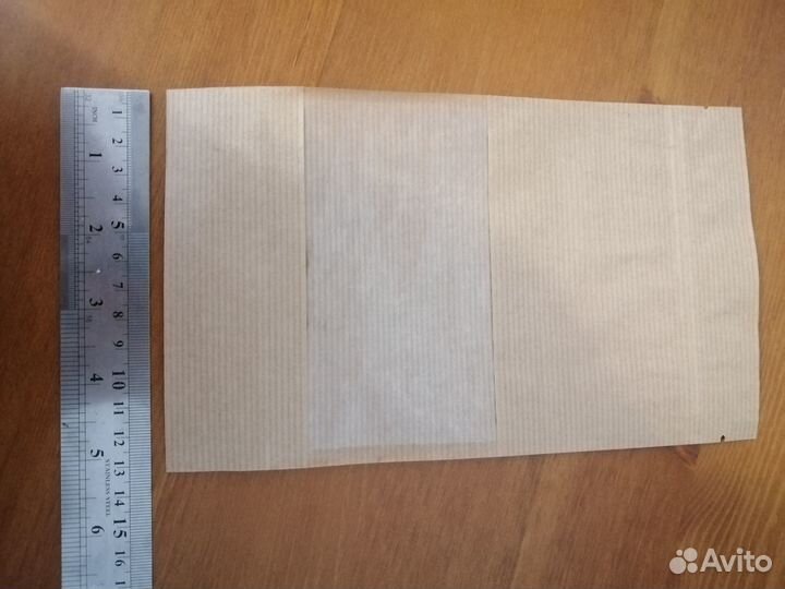 Крафт пакет с окном и зип замком