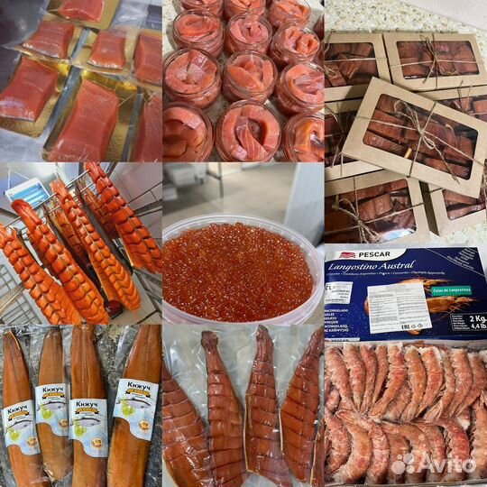 Копченая рыба, икра, морепродукты