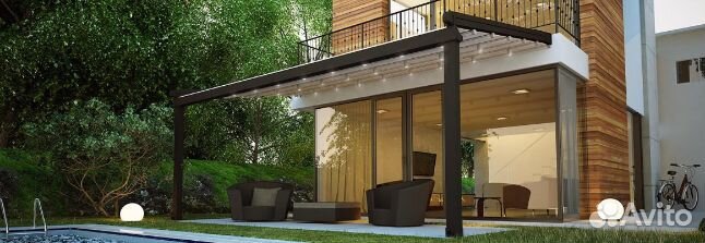 Турецкие перголы soff flat 5 м. x 4 м