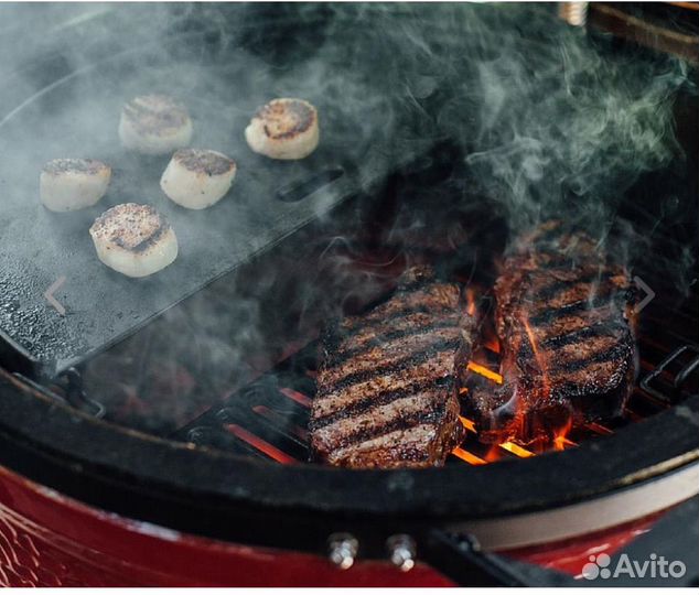 Сковорода двухсторонняя чугунная для Kamado Joe