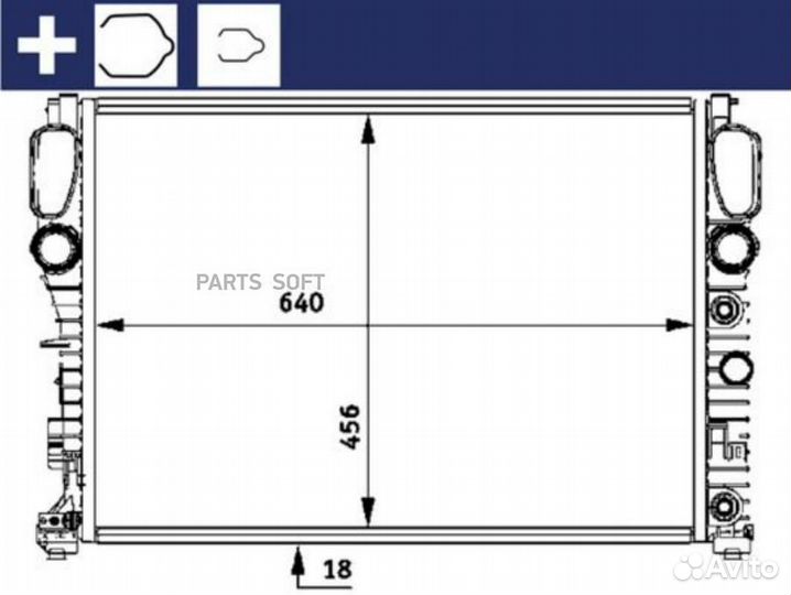 Радиатор MB E-CL. (W211)